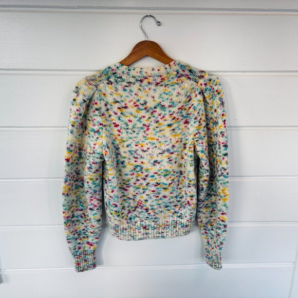 LIKE NEW | White + Warren | Alpaca Blend Watercolor Cardigan Sweater | small - Picture 4 of 5